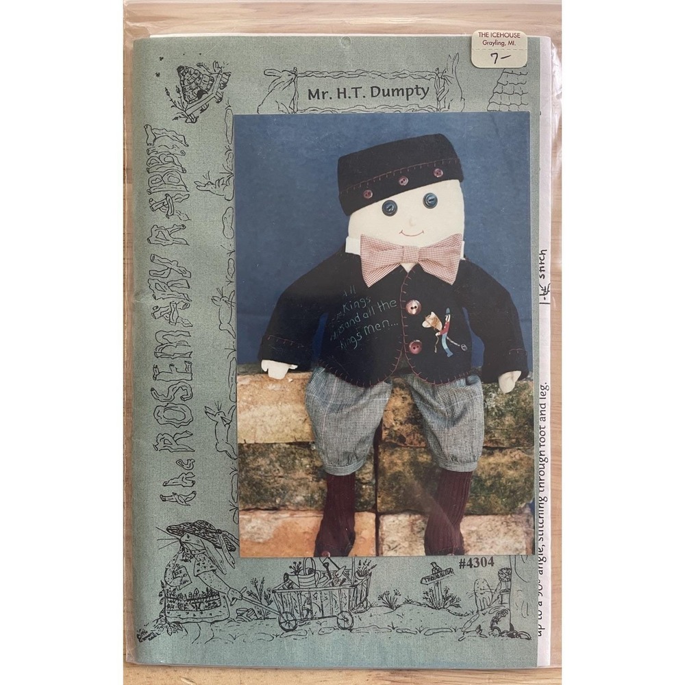 The Rosemary‎ Rabbit MR. H.T. DUMPTY 21" Doll Pattern Peggy Walls Davis UNCUT